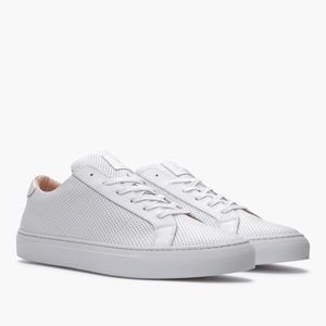 GREATS Royale Perforated White Sneakers 8.5 NIB
